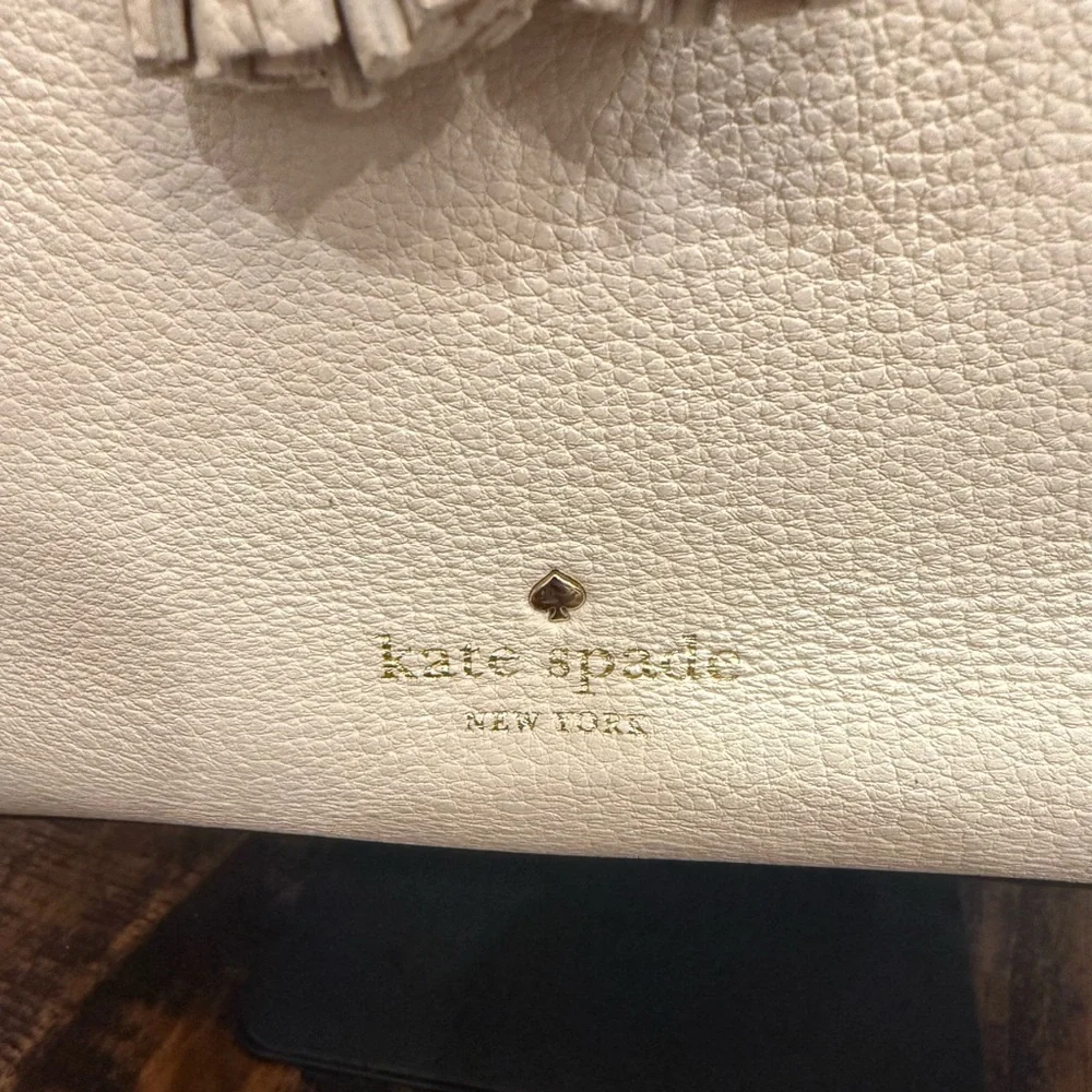 Kate Spade Cream Satchel with Tassels